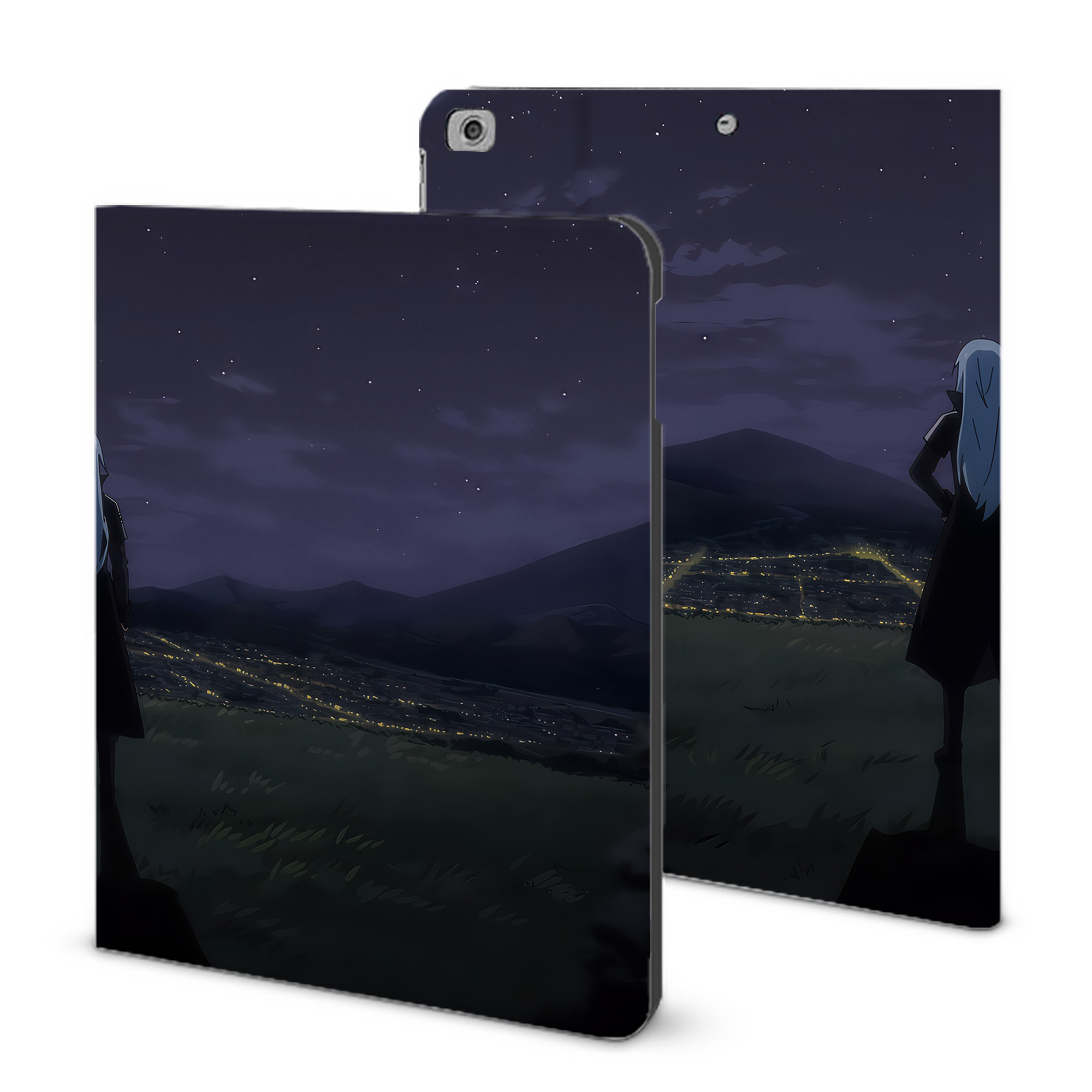（画像用） 転スラ Regarding Reincarnated to Slime IPad ケース ブック型 PUレザー TPU 耐衝撃 軽量 薄型 ペン収納なし 全面保護 IPad 各モデル対応